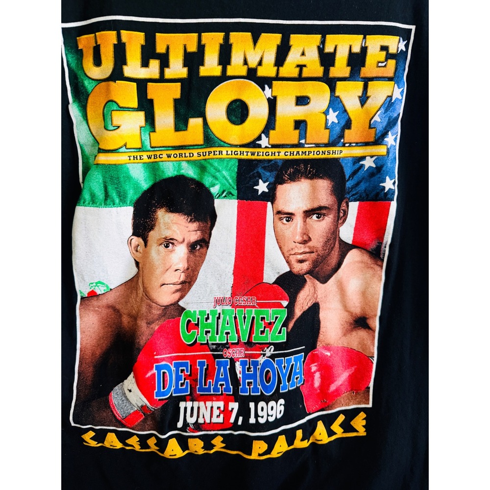Vintage 1996 Chavez vs De La Hoya Ultimate Glory Caesars Palace Boxing Shirt XXL
